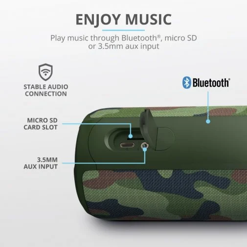 Фото: Портативна колонка Trust Caro Max Powerful Bluetooth Camo (23960_TRUST) № 20 | KTC