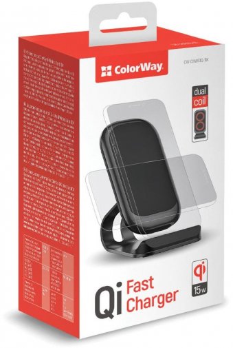 Зарядний пристрій ColorWay Wireless Stand 15W Black (CW-CHW31Q-BK)