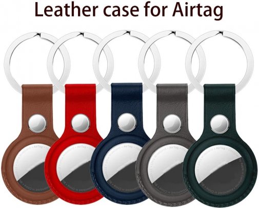 Чохол HiC for AirTag - Leather Key Ring Brown