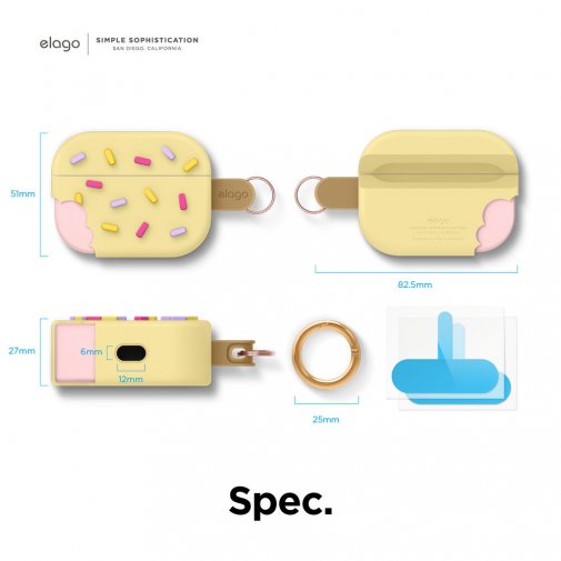 Чохол Elago for Airpods Pro - Ice Cream Silicone Hand Case Vanilla (EAPP-ICE-YE)