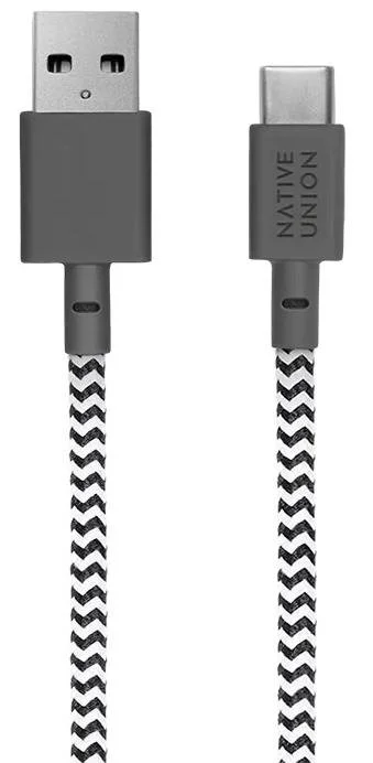 Фото: Кабель Native Union Belt Zebra AM / Type-C 1.2m (BELT-AC-ZEB-NP) № 9 | KTC