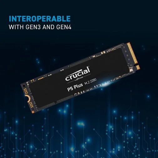 Фото: SSD-накопичувач Crucial P5 Plus 2280 PCIe 4x4 NVMe 500GB (CT500P5PSSD8) № 7 | KTC
