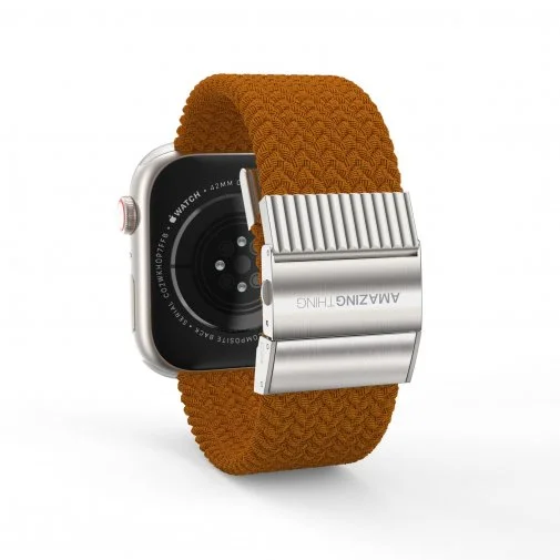 Фото: Ремінець AMAZINGthing for Apple Watch 41/40/38 - Titan Weave Brown (ATS7TW41BN) № 10 | KTC