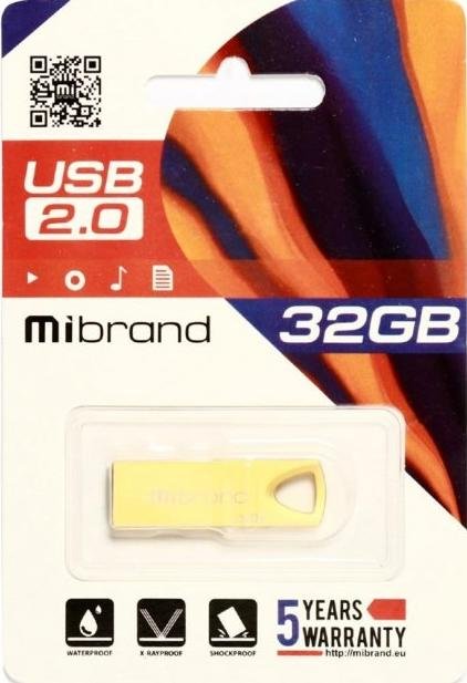 Флешка USB Mibrand Taipan 32GB Gold (MI2.0/TA32U2G)