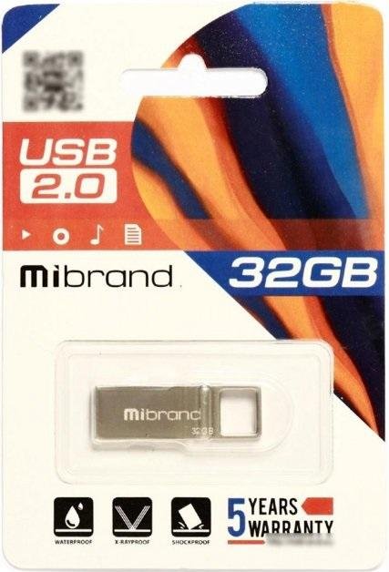 Флешка USB Mibrand Shark 32GB Silver (MI2.0/SH32U4S)