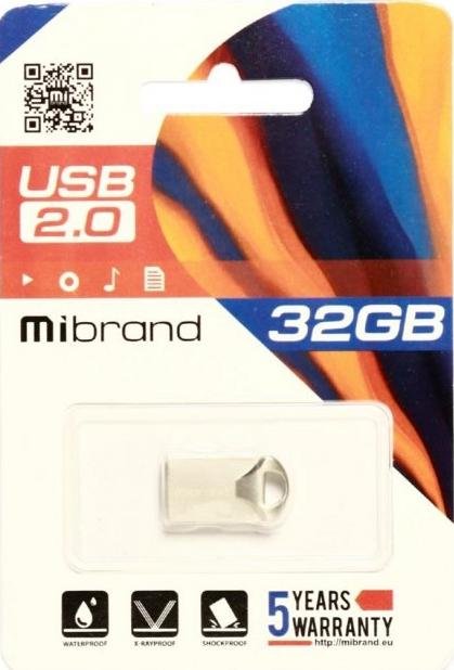 Флешка USB Mibrand Hawk 32GB Silver (MI2.0/HA32M1S)