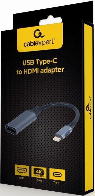 Кабель Cablexpert 4K 60Hz Type-C / HDMI Gray (A-USB3C-HDMI-01)