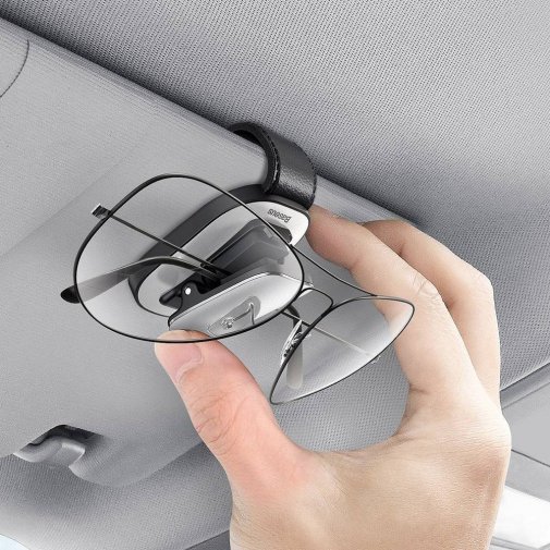 Автомобільний тримач для окуляр Baseus Platinum Vehicle eyewear clip (clamping type) Silver (ACYJN-B0S)