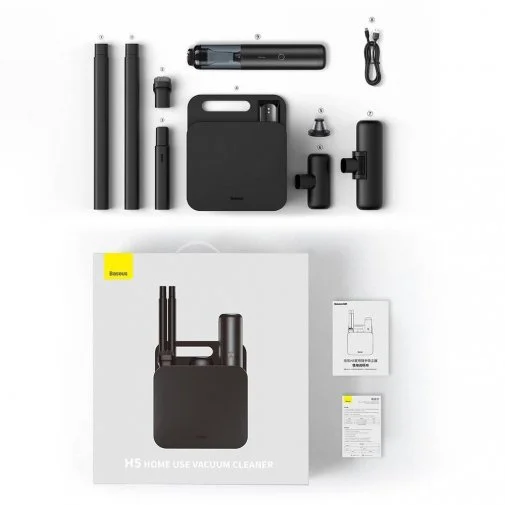 Фото: Ручний бездротовий пилосос Baseus H5 Home Use Vacuum Cleaner Black (VCSS000101) № 18 | KTC