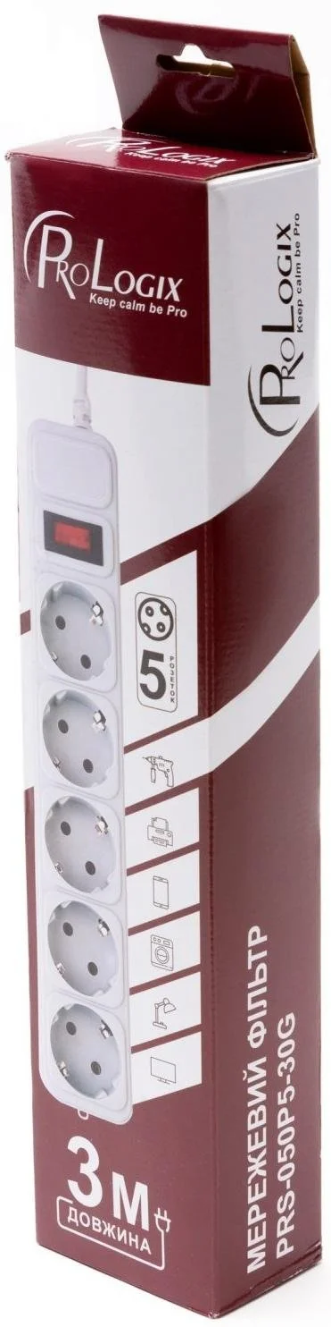 Фото: Мережевий фільтр ProLogix 5/3m Gray (PRS-050P5-30G) № 7 | KTC