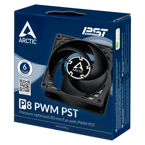 Вентилятор для корпуса Arctic P8 PWM PST Black (ACFAN00150A)