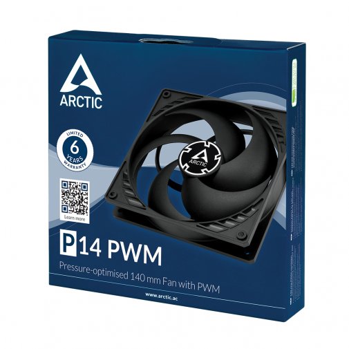 Вентилятор для корпуса Arctic P14 PWM Black (ACFAN00124A)