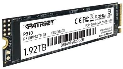 Фото: SSD-накопичувач Patriot P310 2280 PCIe 3.0 x4 NVMe 1.92GB (P310P192TM28) № 5 | KTC