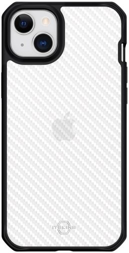 Чохол iTSkins for iPhone 14/13 HYBRID R TEK Black and Transparent (AP4N-HBTEK-BKTR)