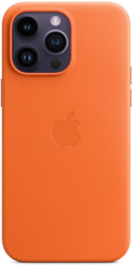 Чохол Apple for iPhone 14 Pro Max - Leather Case with MagSafe Orange (MPPR3)
