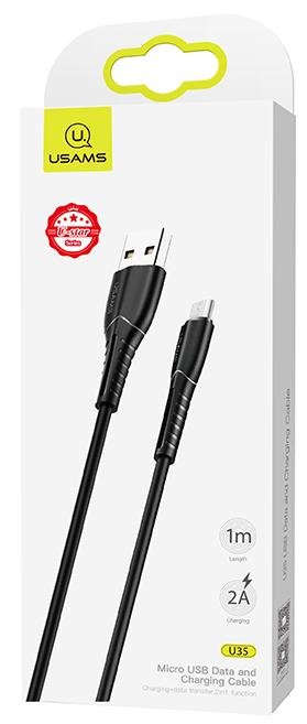 Кабель Usams US-SJ365 U35 AM/MicroB 1m Black (SJ365USB01)