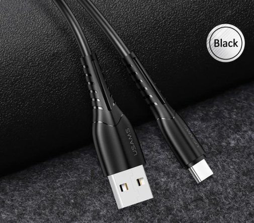 Кабель Usams US-SJ366 U35 AM/Type-C 1m Black (SJ366USB01)