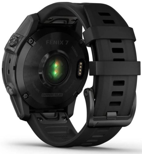  Смарт годинник Garmin Fenix 7 Sapphire Solar Black DLC Titanium with Black Band (010-02540-34)