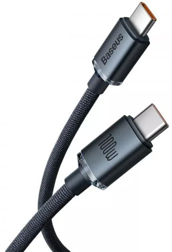 Фото: Кабель Baseus Crystal Shine Series 100W 5A CM / CM 1.2m Black (CAJY000601) № 5 | KTC