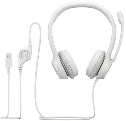 Фото: Гарнітура Logitech H390 USB Off White (981-001286) № 18 | KTC