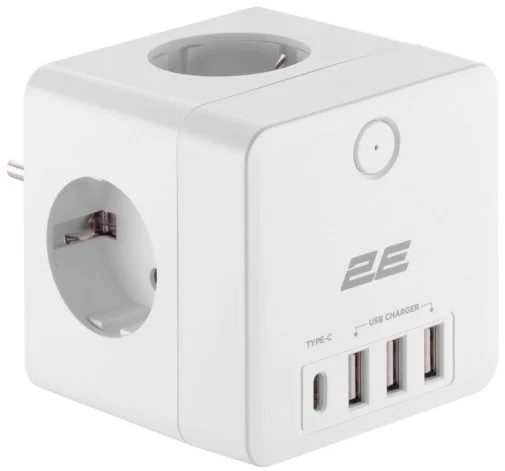Фото: Мережевий фільтр 2E AD431WH 4xUSB White (2E-AD431WH) № 9 | KTC
