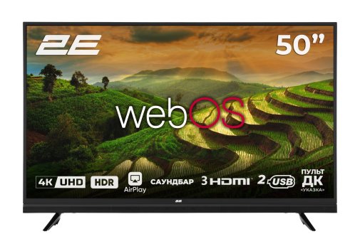 Телевізор LED 2E 50A06LW (Smart TV, Wi-Fi, 3840x2160)