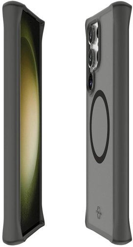 Чохол iTSkins for Samsung S23 Plus - HYBRID R FROST with MagSafe Black and Transparent (SGCPHMFRT-BLCK)