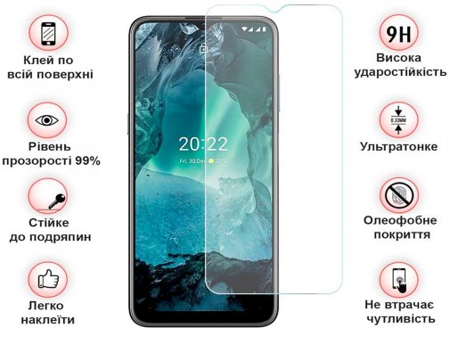 Захисне скло BeCover for Tecno Spark 8C KG5n - 3D Crystal Clear Glass (708130)