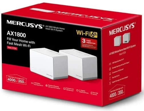 Фото: Wi-Fi система Mercusys Halo H70X 2PK (HALO-H70X-2-PACK) № 7 | KTC