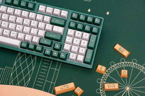 Фото: Клавіатура Akko 3098S London 98Key CS Silver Hot-Swap RGB ENG/UKR White/Green (6925758616836) № 24 | KTC