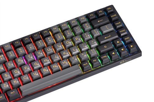 Клавіатура Akko 3084B Plus 84Key CS Jelly Purple Switches RGB ENG/UKR Black/Gold (6925758617208)