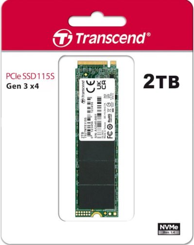 SSD-накопичувач Transcend 115S 2280 PCIe 3.0 x4 NVMe 2TB (TS2TMTE115S)