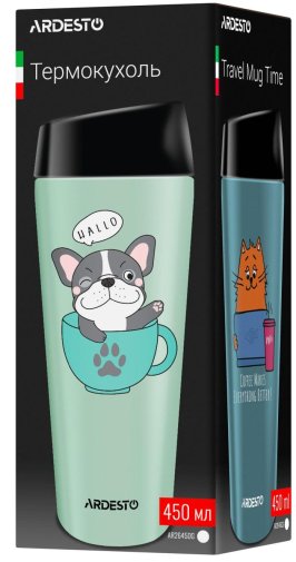 Термочашка Ardesto Coffee Time Frenchie 450ml Green (AR2645DG)