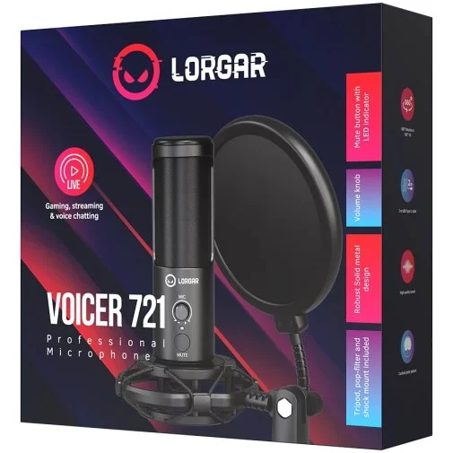 Фото: Мікрофон Lorgar Voicer 721 Black (LRG-CMT721) № 21 | KTC