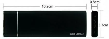 Фото: Кишеня зовнішня NGFF S1001 USB3.0 Micro BM Black № 7 | KTC