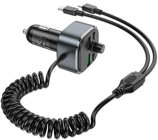 Автомобільний зарядний пристрій Hoco E74 Energy 18W Metal Gray (6931474789099)