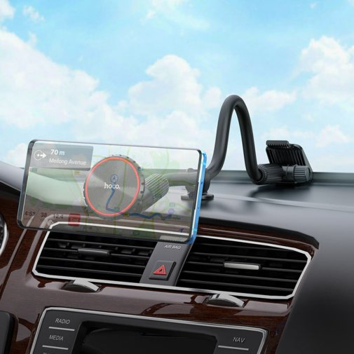 Кріплення для мобільного телефону Hoco CA99 City windshield magnetic car holder Black (6931474761354)