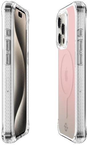 Чохол iTSkins for iPhone 15 Pro Max HYBRID R Iridescent with MagSafe pink (AP5U-HMAUM-IRPK)