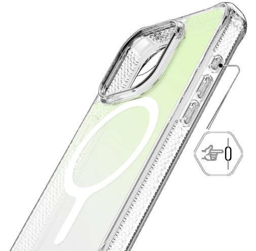 Чохол iTSkins for iPhone 15 Pro Max HYBRID R Iridescent with MagSafe green (AP5U-HMAUM-IRGN)