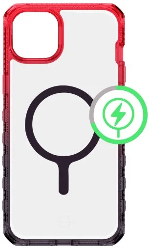 Фото: Чохол iTSkins for iPhone 15 Supreme R Prism with MagSafe Coral and black (AP5N-SUPMA-COBK) № 7 | KTC