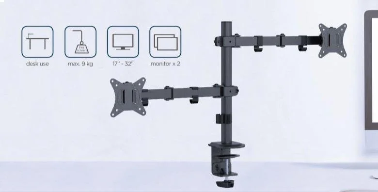 Фото: Кронштейн Gembird MA-D2-03 Black № 12 | KTC