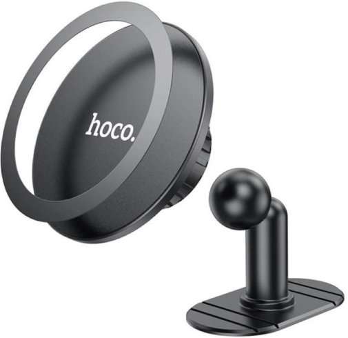 Кріплення для мобільного телефону Hoco H13 Fine jade ring magnetic car holder center console Black (6931474794512)
