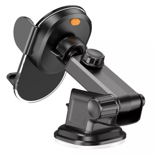 Кріплення для мобільного телефону Hoco H3 Shiny press type car holder center console Black (6931474790231)