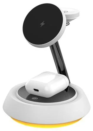 Фото: Бездротова зарядна станція WIWU Wi-W002 Power Air 3in1 White (6976195091373) № 7 | KTC