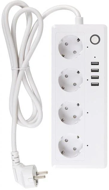 Фото: Мережевий фільтр Tuya Smart 4/1.8m 4xUSB White (HS082383) № 6 | KTC