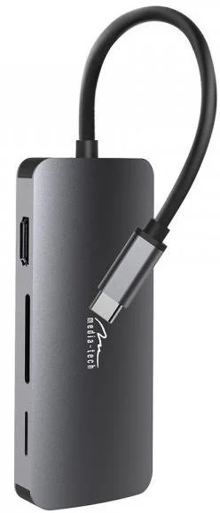 Фото: USB-хаб Media-Tech 8in1 100W Grey (MT5044) № 6 | KTC