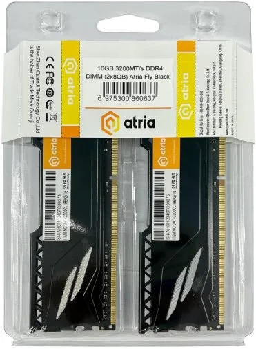Фото: Оперативна пам’ять Atria Fly Black DDR4 2x8GB (UAT43200CL18BK2/16) № 4 | KTC