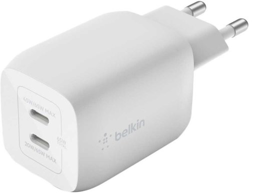 Зарядний пристрій Belkin BoostCharge Pro GaN 65W White (WCH013VFWH)