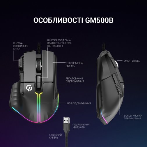 Миша GamePro GM500B Black