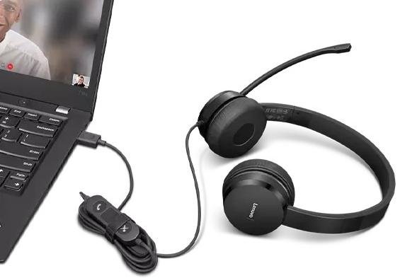 Гарнітура Lenovo USB-A Wired Stereo On-Ear Headset (4XD1K18260)